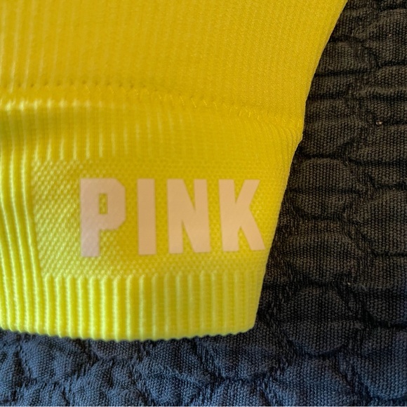 VS PINK Active Seamless Air Medium Impact Sports Bra in Electro Yellow Sz XL - Picture 5 of 12